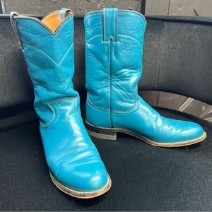 Vintage Teal Justin boots.